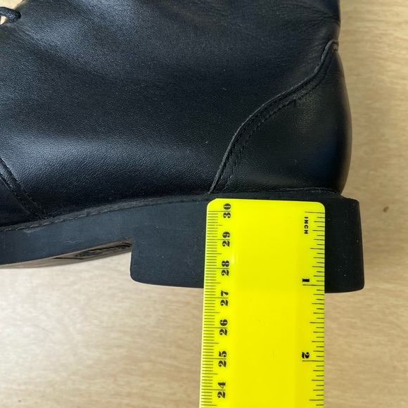 Dockers Wm’s Black Leather Lace up With Velcro Top Strap Combat Boots Sz 8.5 M - Picture 15 of 15